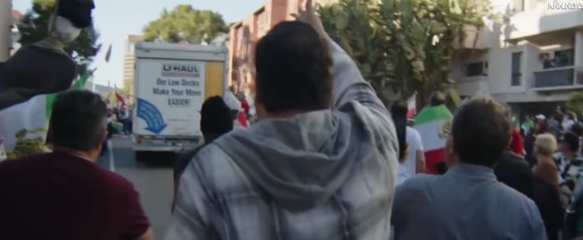 U-Haul Truck Hits Protesters at Iran Protest in Los Angeles