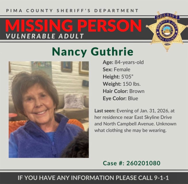 Sheriff Probes Ransom Note in Nancy Guthrie's Disappearance