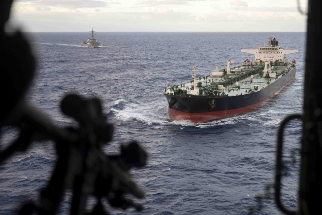 US Military Boards Oil Tanker in Indian Ocean