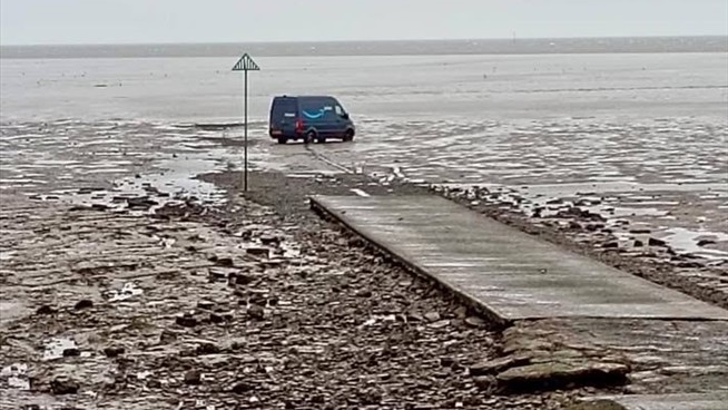 Amazon Van Gets Stuck on the Medieval 'Doomway' Path