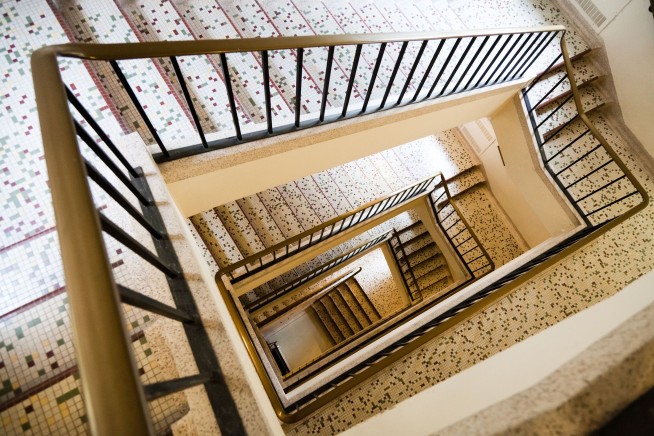 2-Staircase Apartment Complexes Are Slowly Vanishing