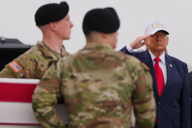 Fox: Sorry We Showed Picture of Hatless Trump at Ceremony