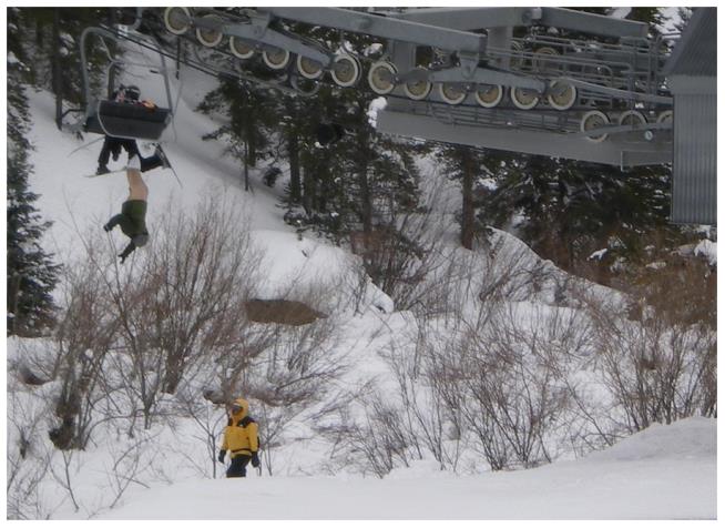 Accident Leaves Pantless Ski Bum Dangling From Lift