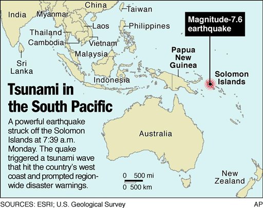 Tsunami Slams Solomon Islands