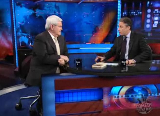 Gingrich Slams Pelosi on Daily Show