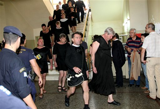 Saucy Brits in Nun Garb Freed From Greek Jail