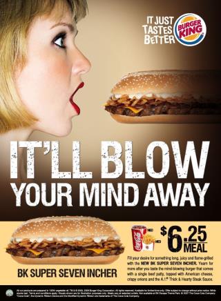 BK Goes Crude With 7-Inch Burger Ad