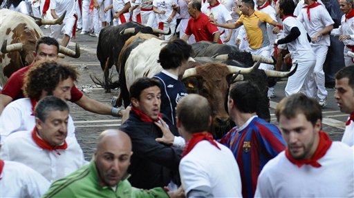 Dow Who? Pamplona's Bulls Still Charging