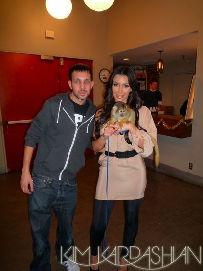 Monkey Pees on Kim Kardashian