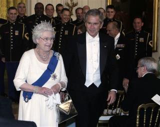 Awkward! Bush Muffs Dates in Front of Queen