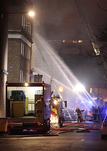 Fire Ravages London Landmark