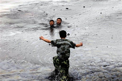 China Dealing With Oil Spill, Too