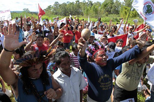 Brazil Tribes Grab 'Burial Ground' Dam Workers