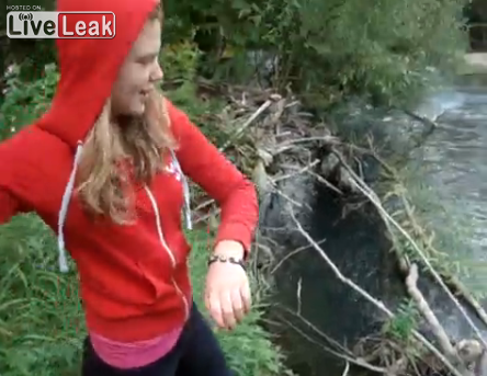 Teenage Girl Tosses Puppies Into a River