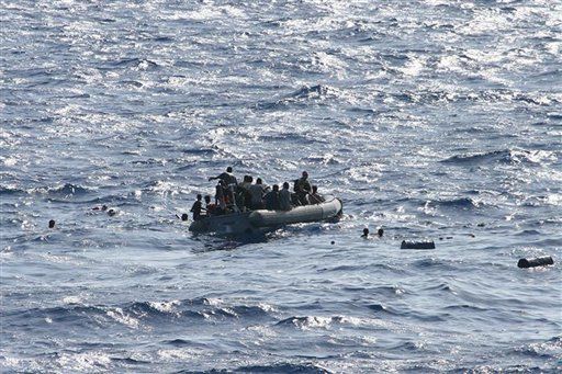 13 Drown Scrambling for US Navy Aid