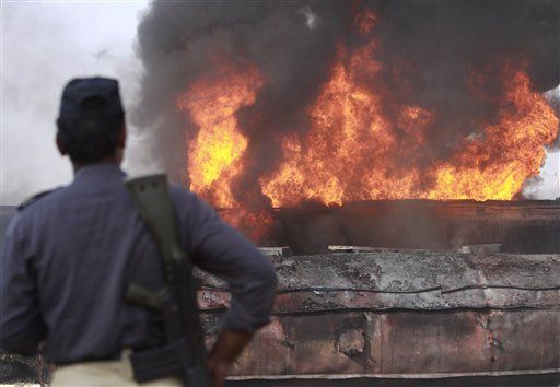 NATO Supply Trucks Torched in Pakistan