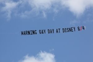 Planes Warn Disney World Visitors of Park's Gay Day