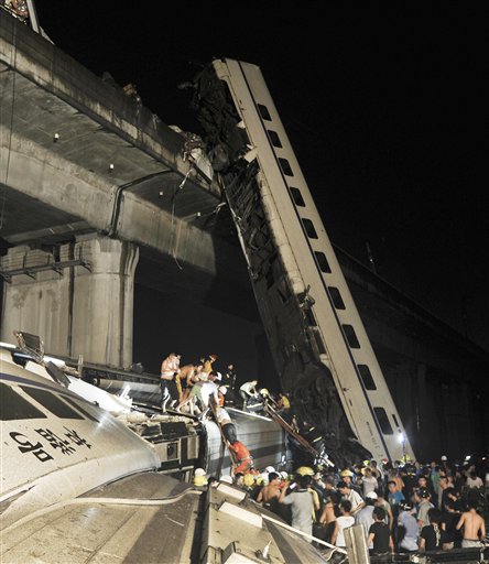 China Train Crash: Cars From Bullet Train Go Off Bridge, Kill at Least 16