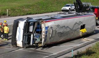 Bus Flips on Pa. Turnpike, Dozens Injured