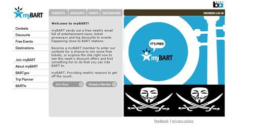 Anonymous Hacks BART