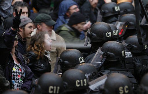 Police Pepper Spray Occupy Portland Protester Elizabeth Nichols