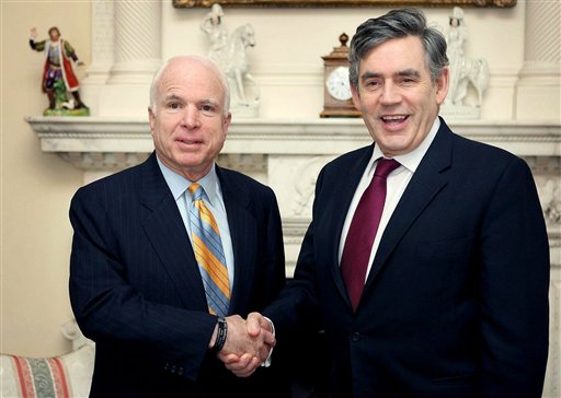McCain Cozies Up to UK's Brown