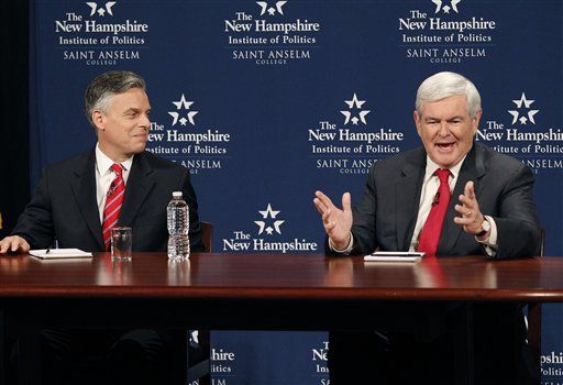 Newt Gingrich, Jon Huntsman Talk Foreign Policy at New Hampshire Republican Debate