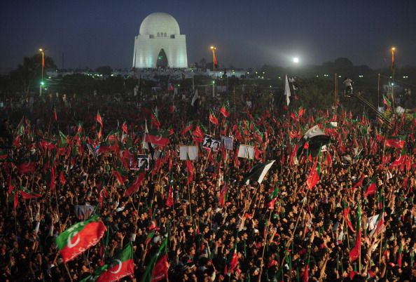 Pakistani Cricketer-Turned-Politician Imran Khan Draws Massive Rally