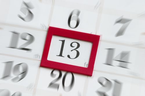 Friday the 13th to Occur 3 Times in 13 Weeks