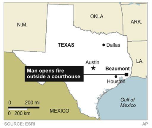 1 Dead, 3 Wounded in Texas Courthouse Shooting