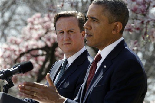 Obama, Cameron Huddle on Oil Release