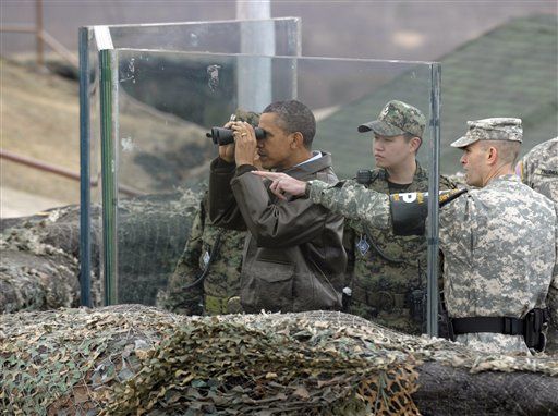 Obama Visits DMZ, Praises Troops at 'Freedom's Frontier'