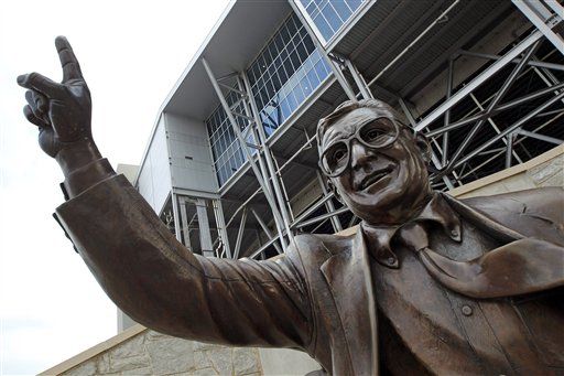 Penn State Students Guarding Paterno Statue