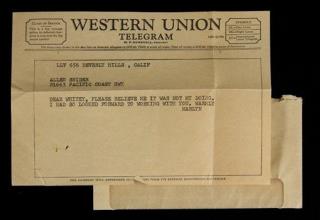 Police Return Stolen Telegram From 1938