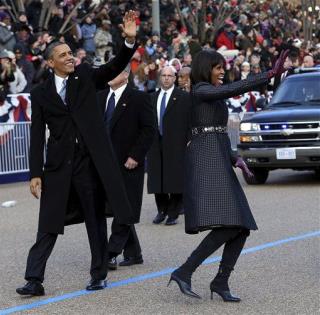 Obamas Join Inaugural Parade