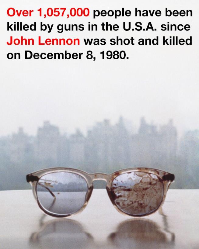 Yoko Shares Photo of Lennon's Bloody Glasses