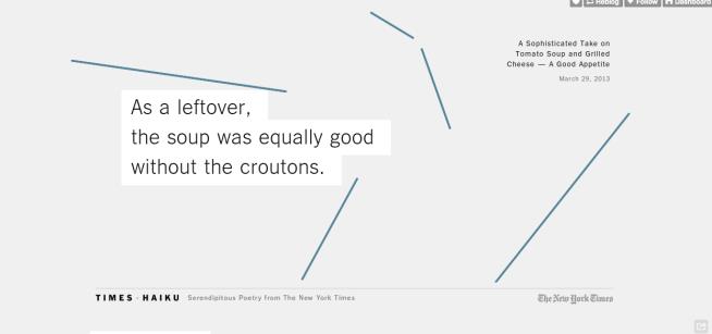 New York Times Turns Its Stories Into Haikus