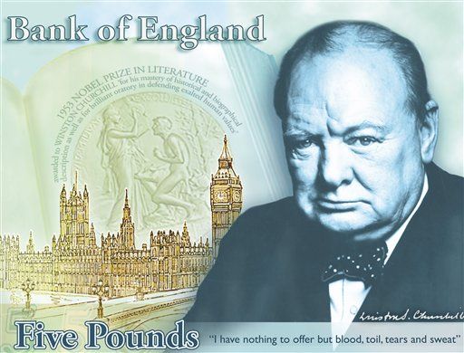 New £5 Note to Feature Winston Churchill