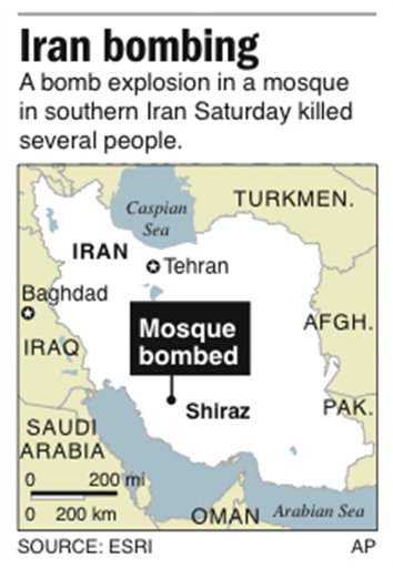 9 Dead, 100 Wounded in Iran Mosque Blast