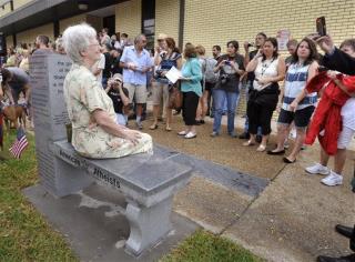 At 10 Commandments Shrine, Atheists Build ... a Bench?