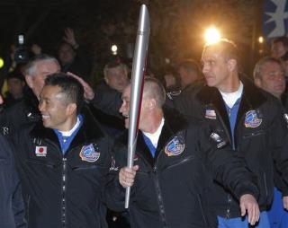 Olympic Torch Blasts Off for Space Station