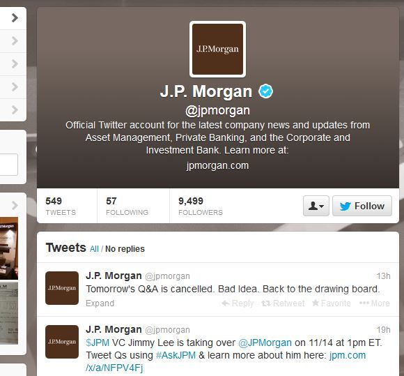 JPMorgan's Twitter Q&A Blows Up In Its Face