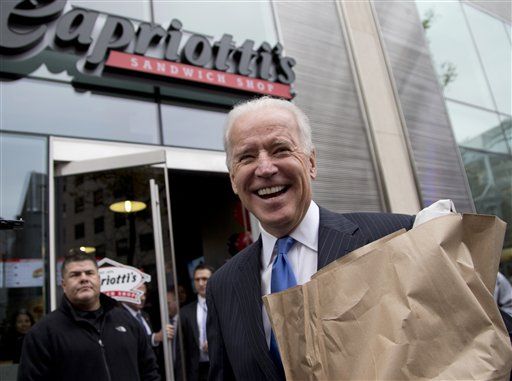 Biden Buys Lunch—After Borrowing 10 Bucks
