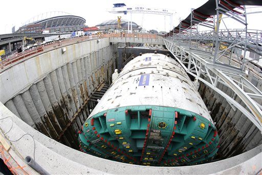 Seattle's Giant Drill, 'Bertha,' Is Stuck
