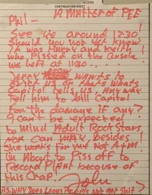 'Unseen' John Lennon Letter Rants About Pee Incident