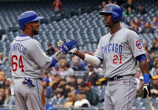 Chicago Cubs outfielder Junior Lake wears wrong road jersey