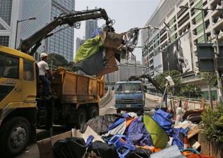 Chainsaws Meet Bamboo in Hong Kong Protests