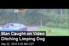 Man Caught on Video Ditching Limping Dog