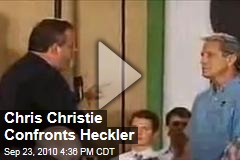Chris Christie Confronts Heckler