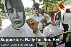Supporters Rally for Suu Kyi